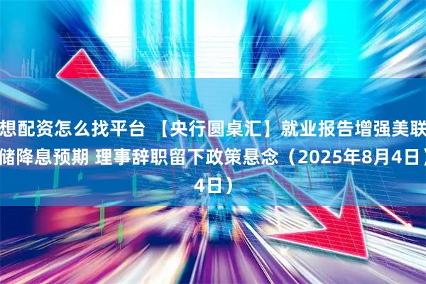 想配资怎么找平台 【央行圆桌汇】就业报告增强美联储降息预期 理事辞职留下政策悬念（2025年8月4日）